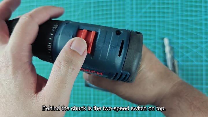 Bosch drill two-speed switch location
