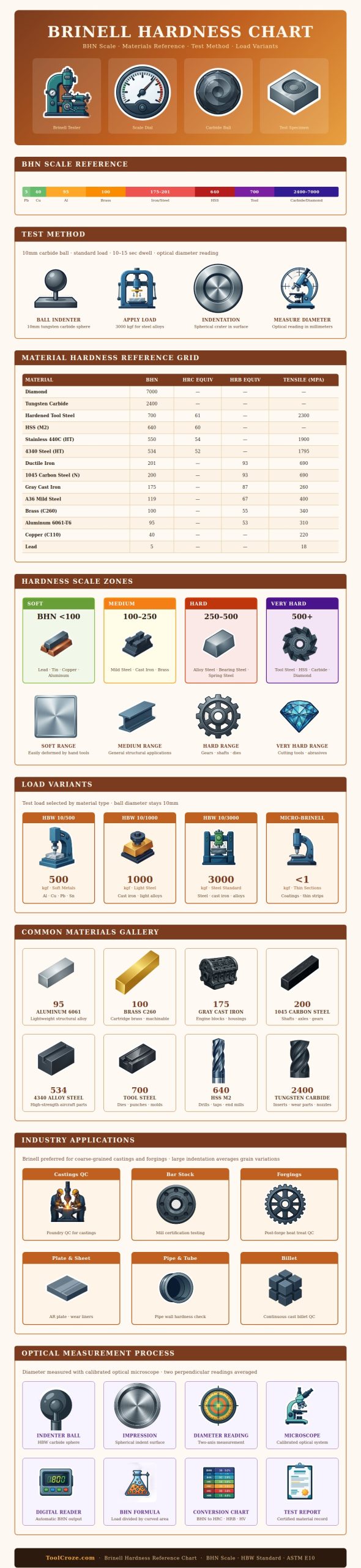 Brinell Hardness Chart