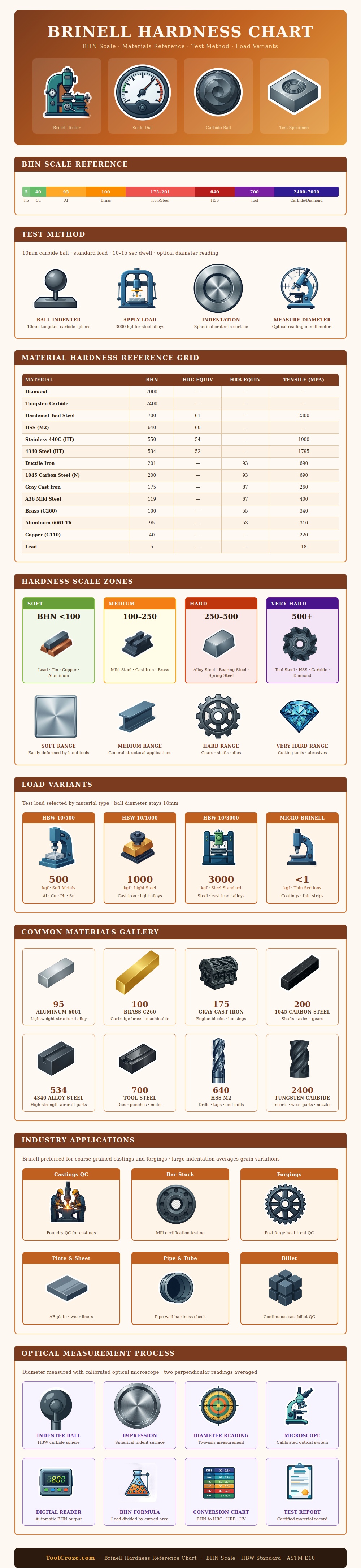 Brinell Hardness Chart