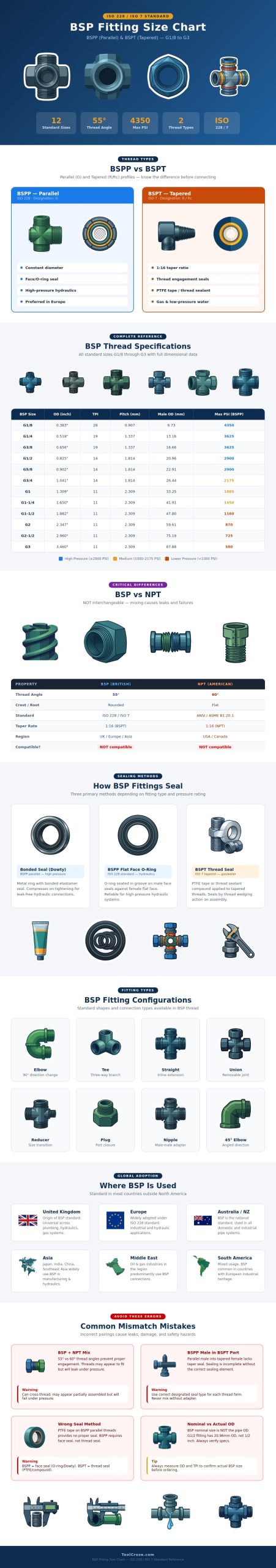 Bsp Fitting Size Chart