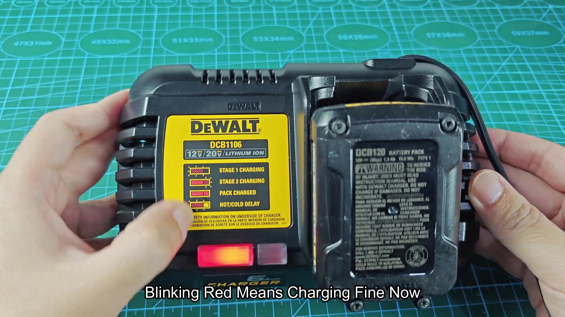 Charger confirms battery is charging fine