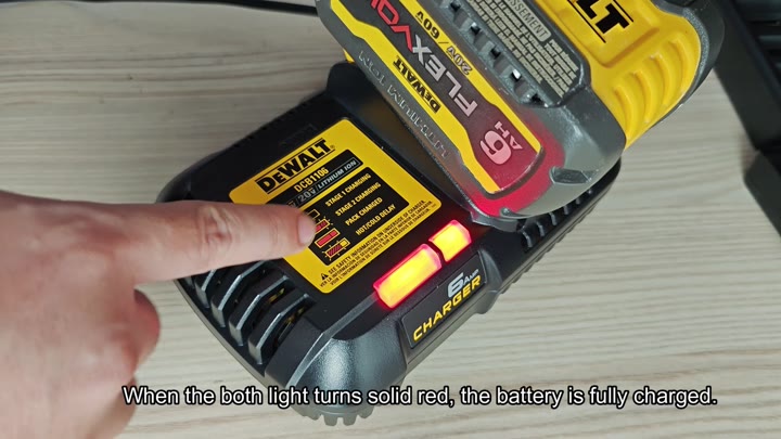 Charger LEDs indicating full charge state