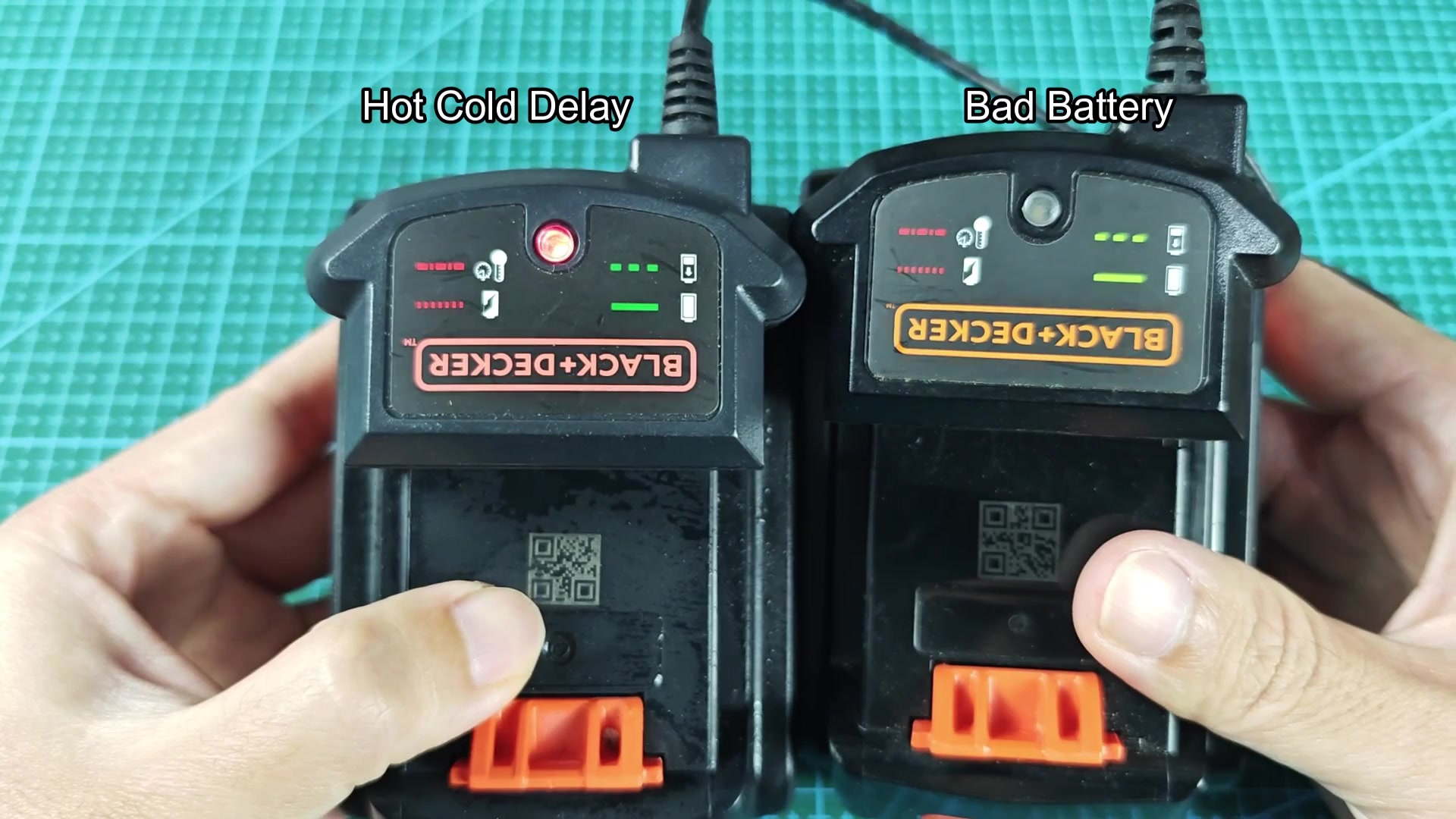 Chargers displaying hot delay and bad battery