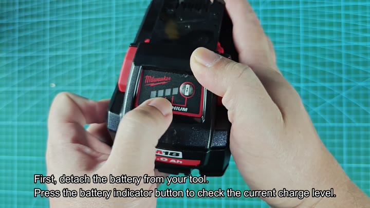 Check M18 battery charge level