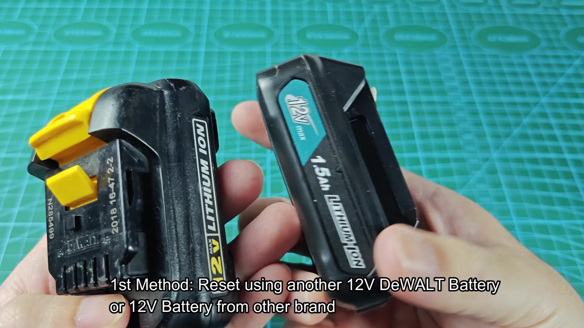 Comparing DeWALT battery to Makita BL1016