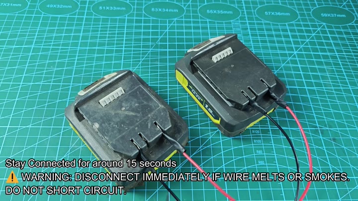 Connecting battery wires for reset procedure