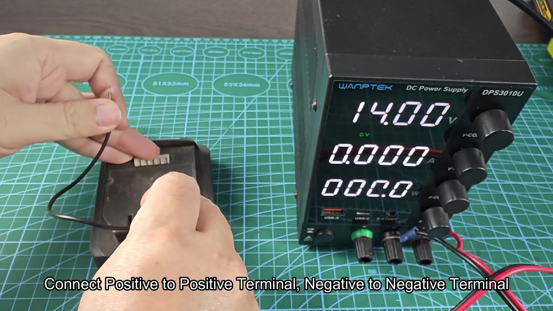 Connecting positive and negative terminals Connecting positive and negative terminals