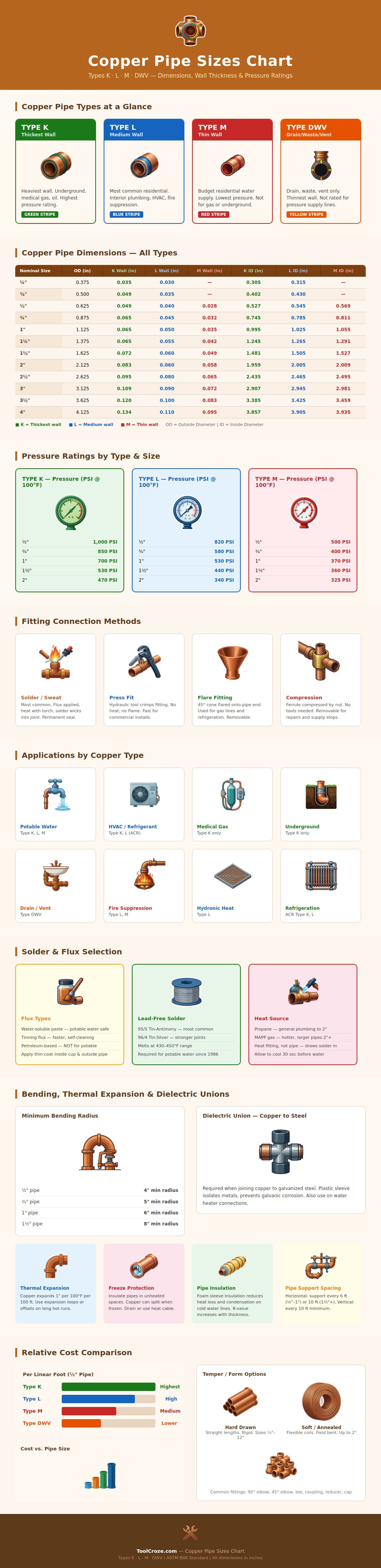 Copper Pipe Sizes Chart