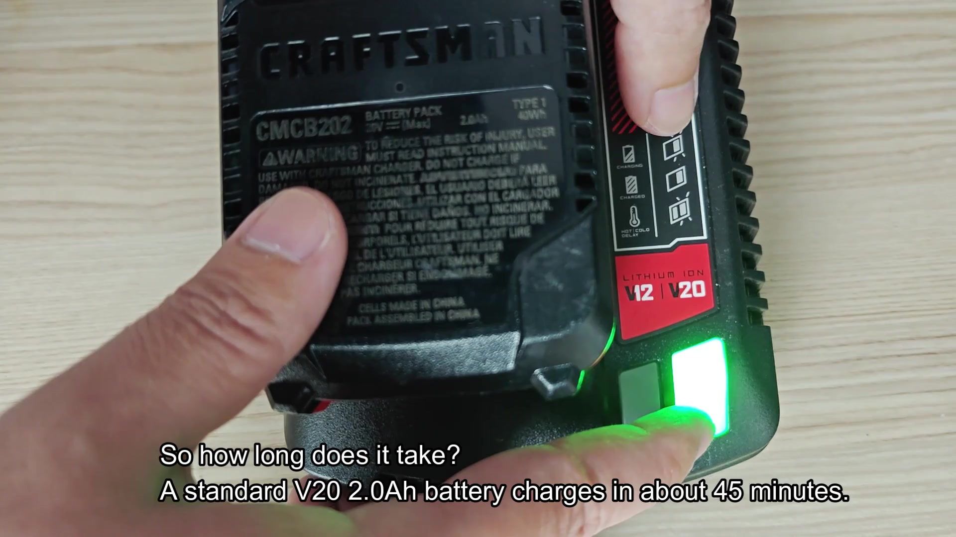 Craftsman V20 20v Battery: Charge Time and How to Do It
