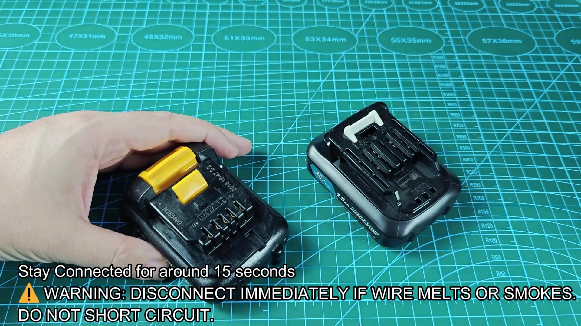 Displaying 12V Lithium Ion battery specs