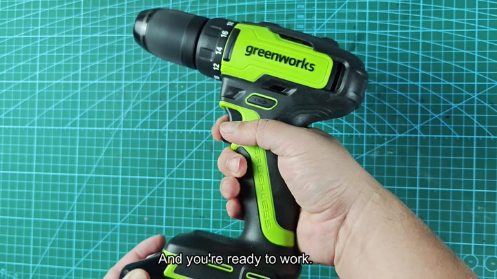 Drill ready for use on mat