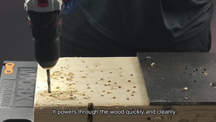 Drilling cleanly through wooden board Drilling cleanly through wooden board