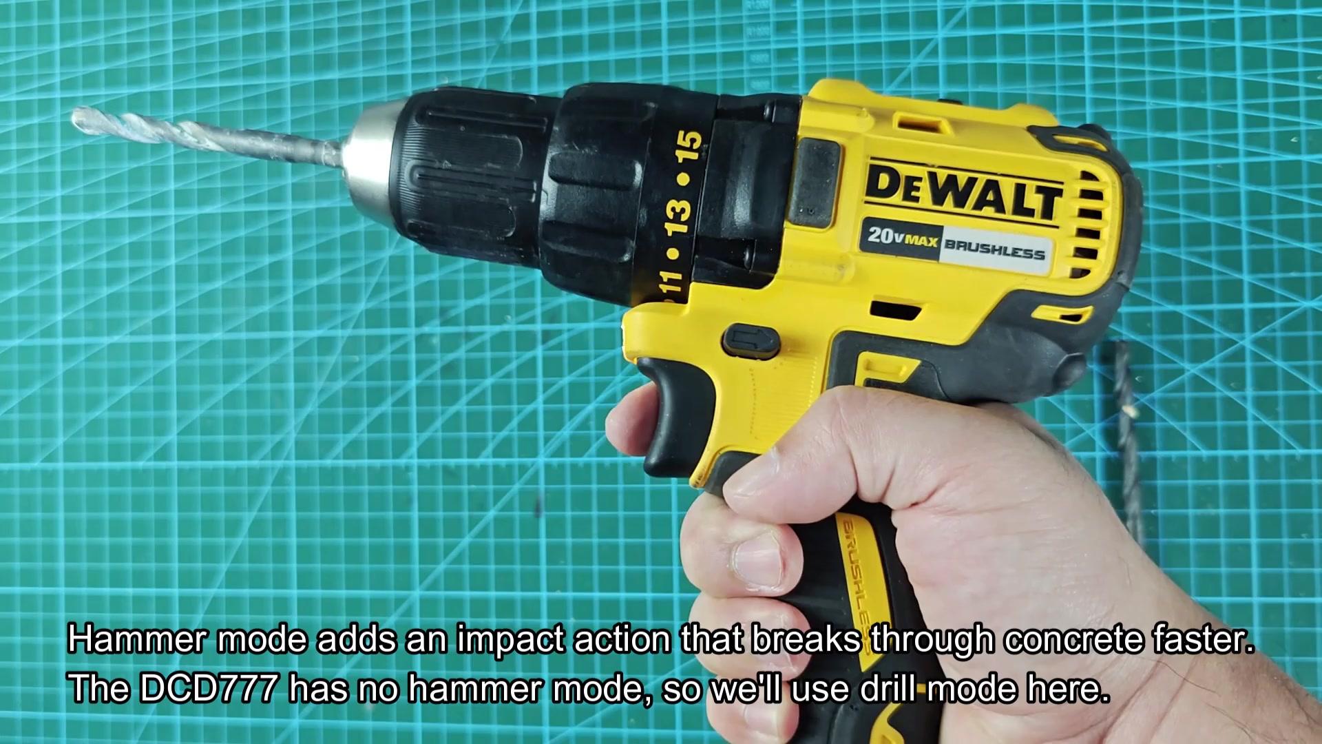 Drilling concrete wall with drill Drilling concrete wall with drill
