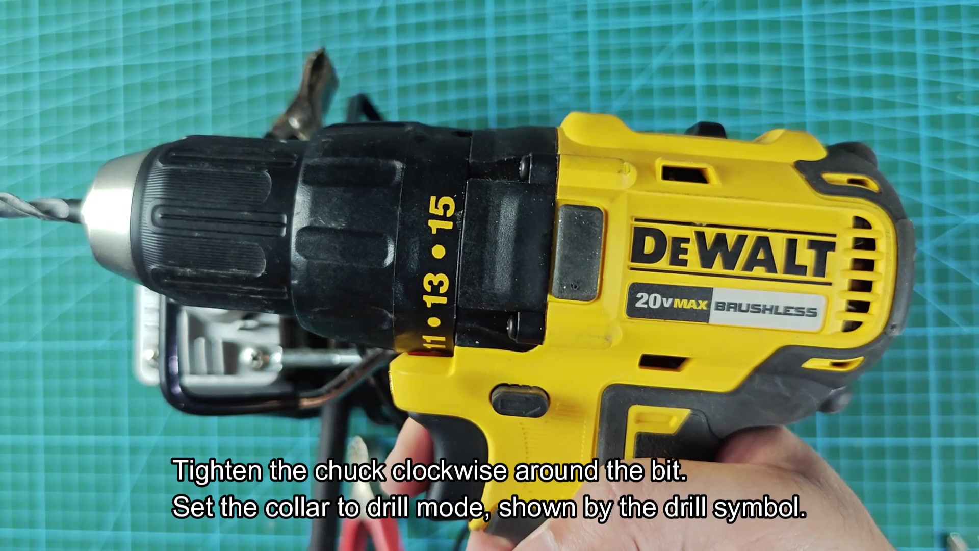Drilling holes into wood board Drilling holes into wood board