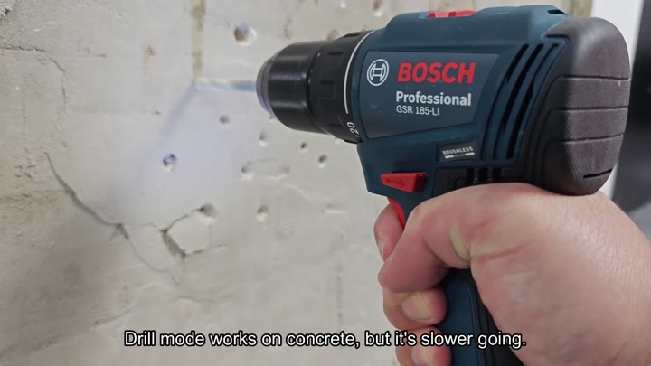 Drilling into concrete wall with Bosch