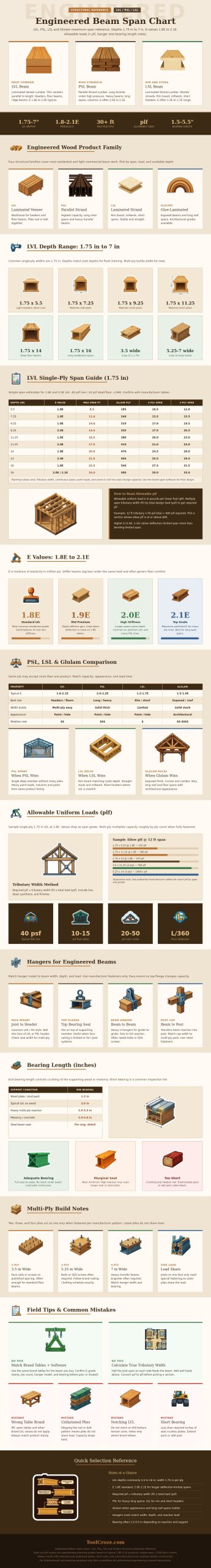 Engineered Beam Span Chart