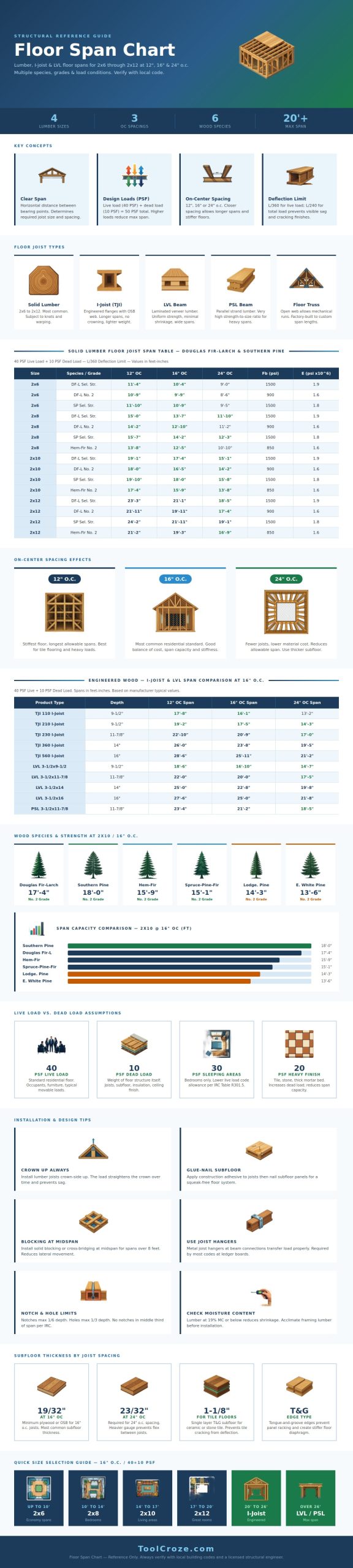 Floor Span Chart