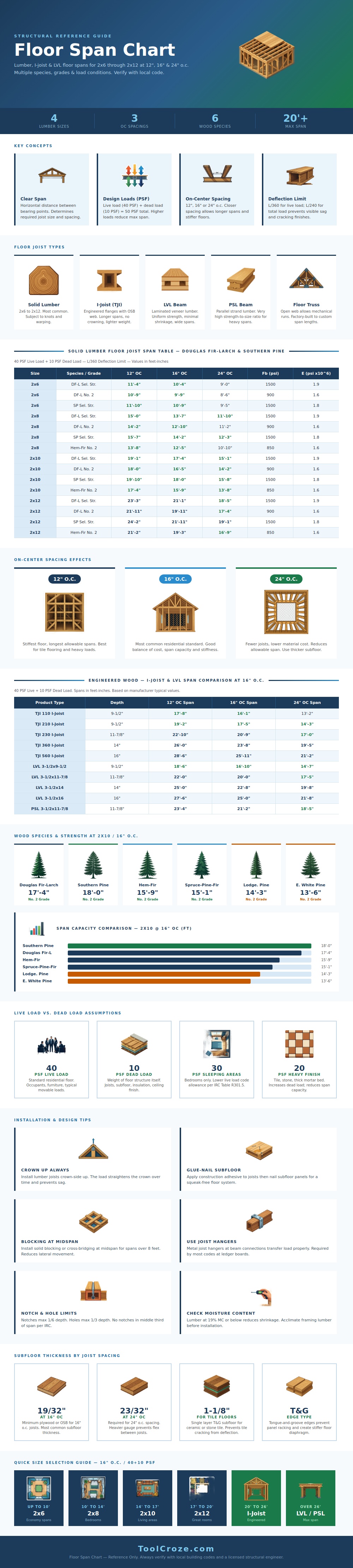 Floor Span Chart