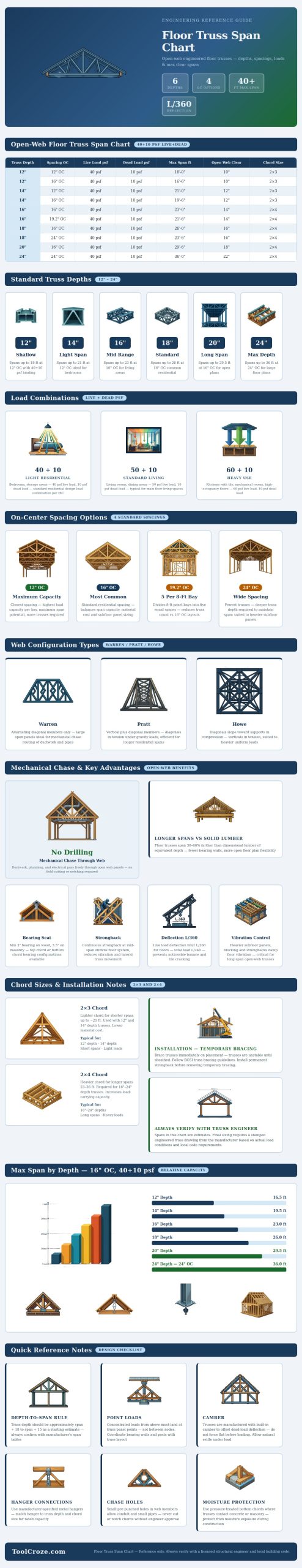 Floor Truss Span Chart