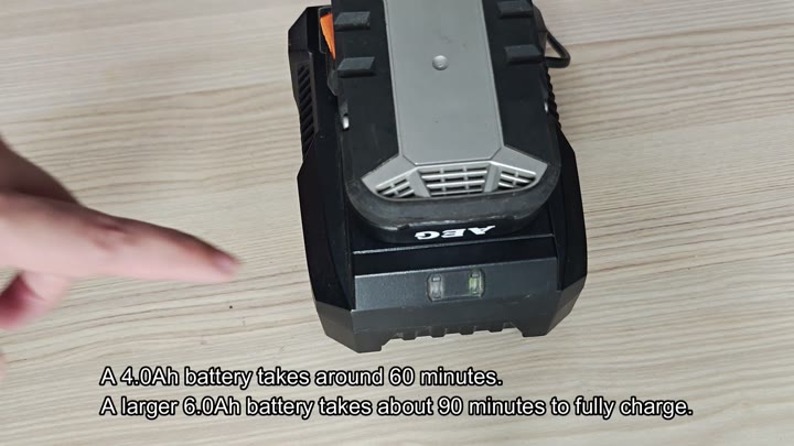 Green lights indicate full charge time