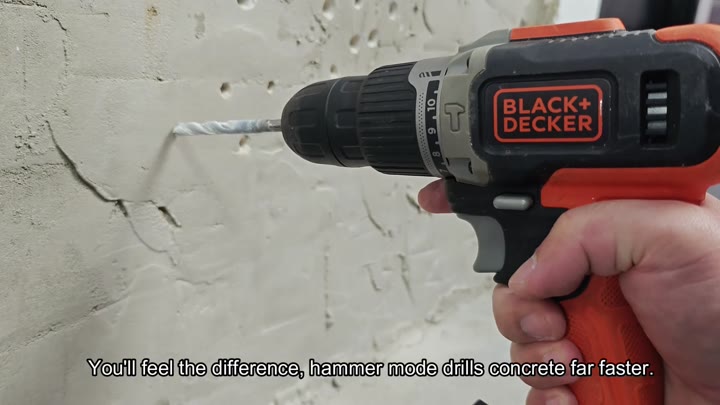 Hammer mode drilling concrete faster Hammer mode drilling concrete faster