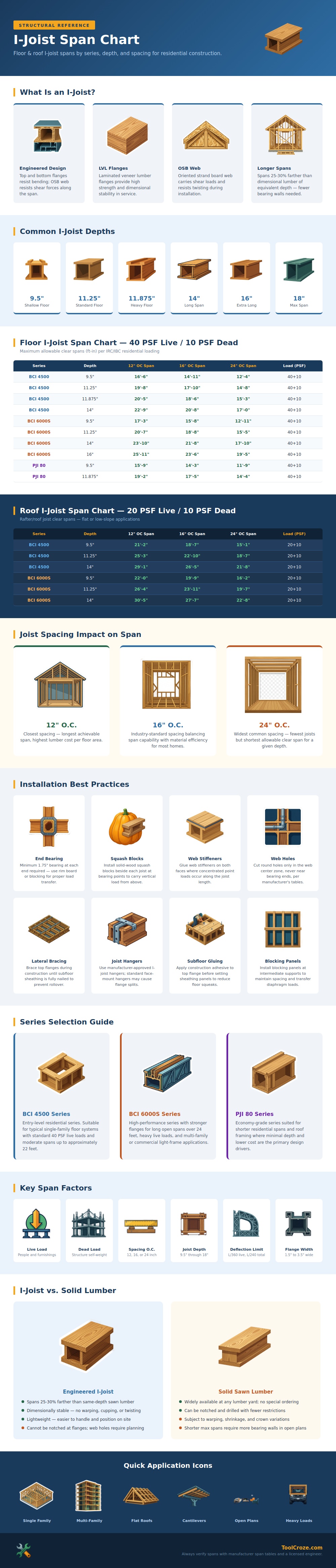 I Joist Span Chart