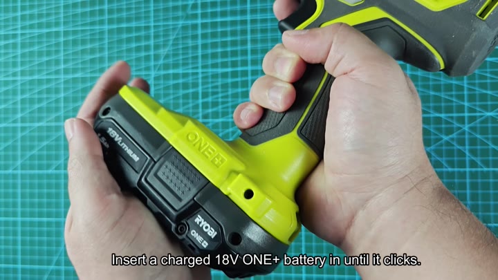 Insert 18V ONE+ battery until it clicks