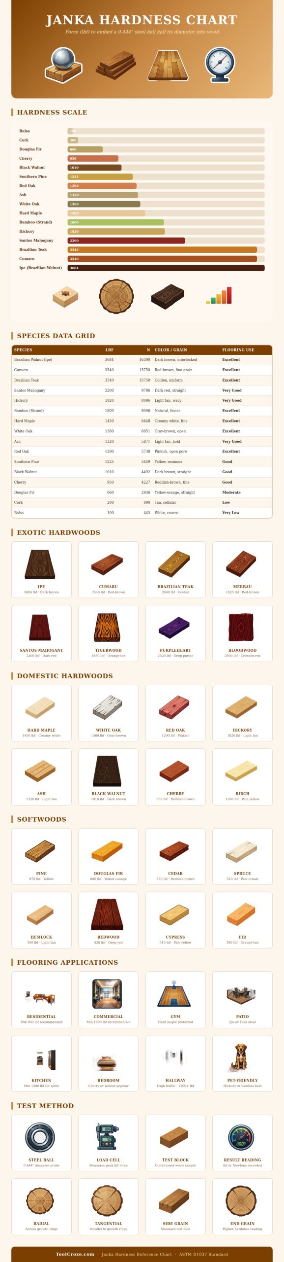 Janka Hardness Chart