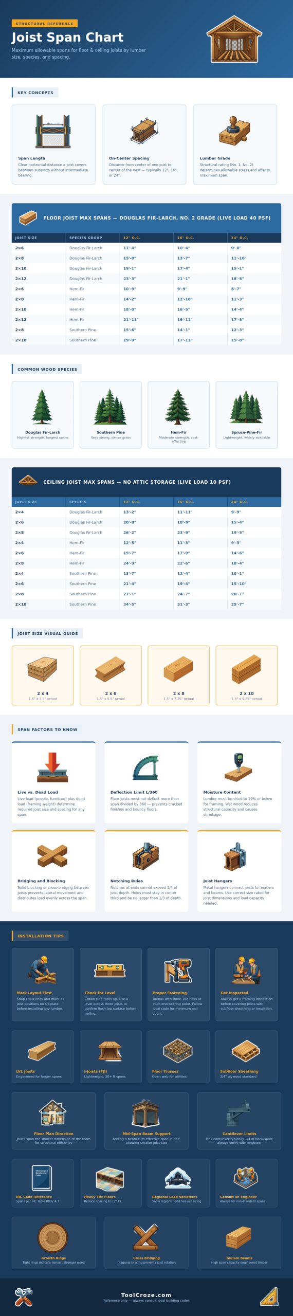 Joist Span Chart