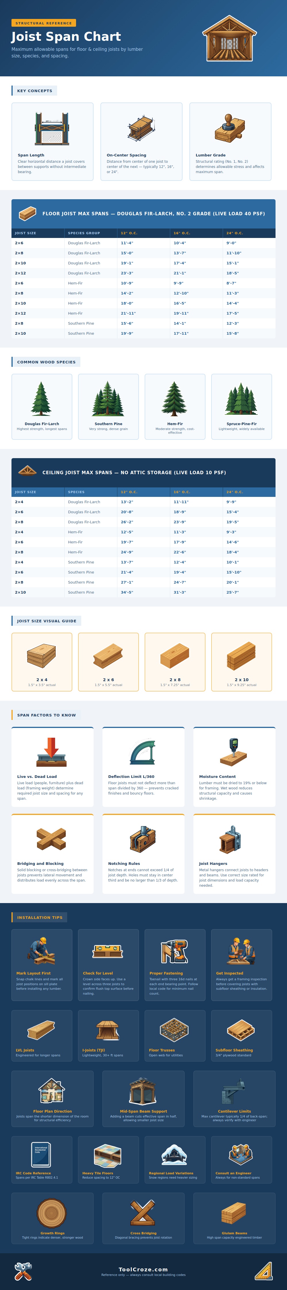 Joist Span Chart