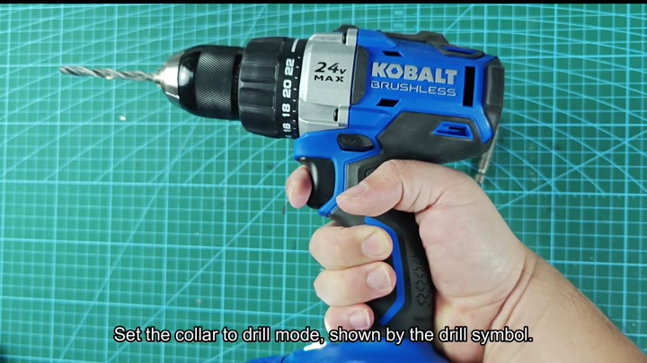Kobalt drill ready for drilling
