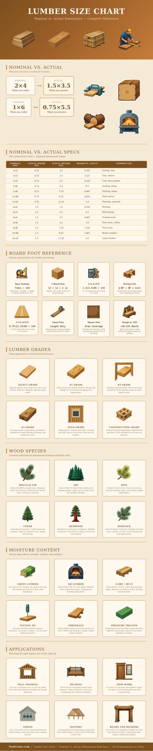 Lumber Size Chart