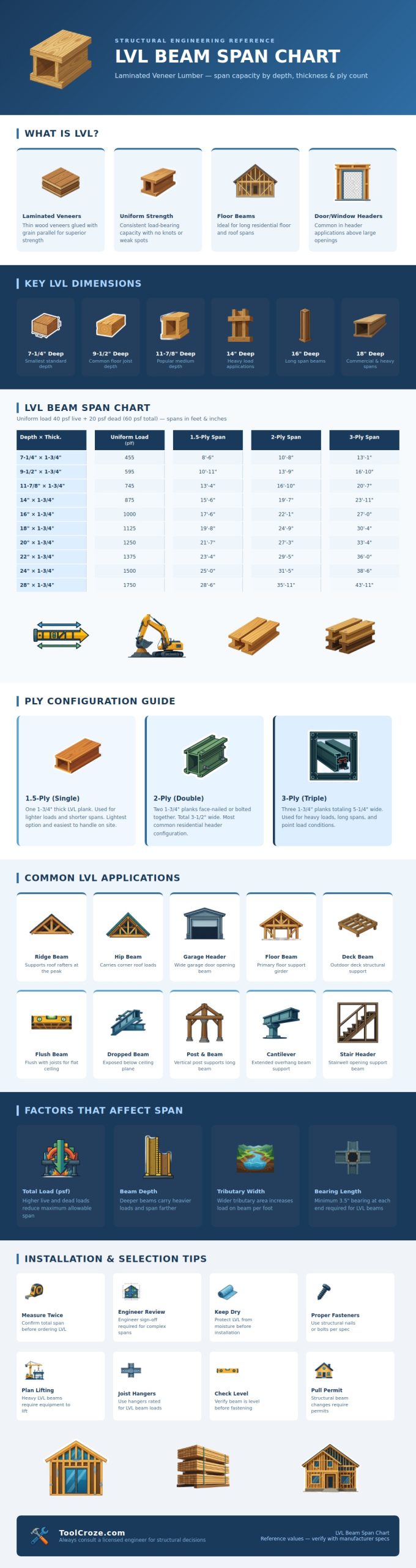 Lvl Beam Span Chart