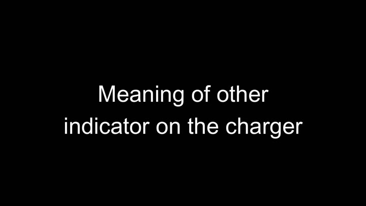 Meaning of charger indicator lights