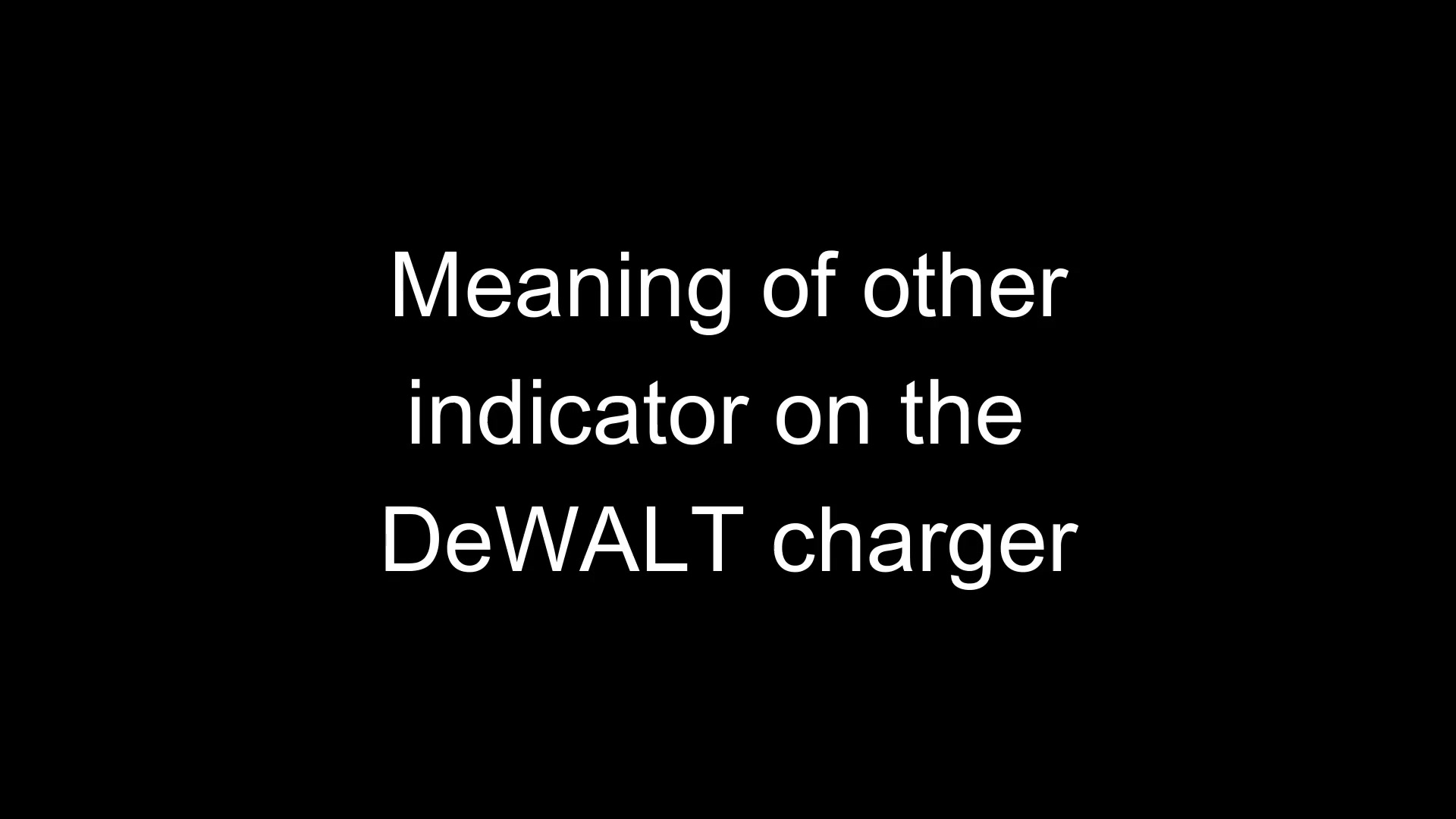 Meaning of other charger indicator lights Meaning of other charger indicator lights