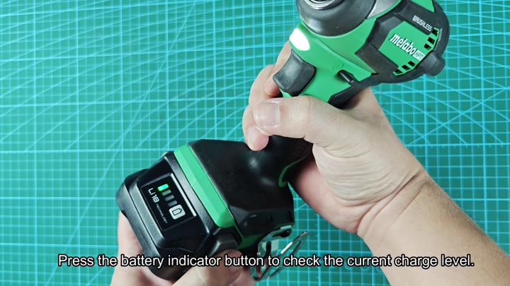 Metabo angle grinder battery charge level