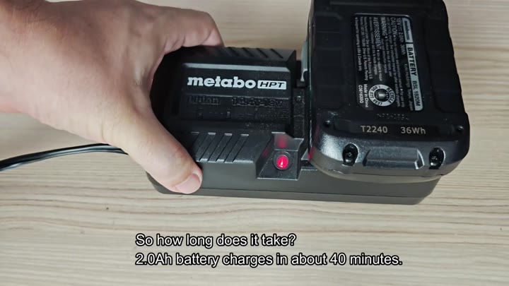 Metabo battery charging time estimate