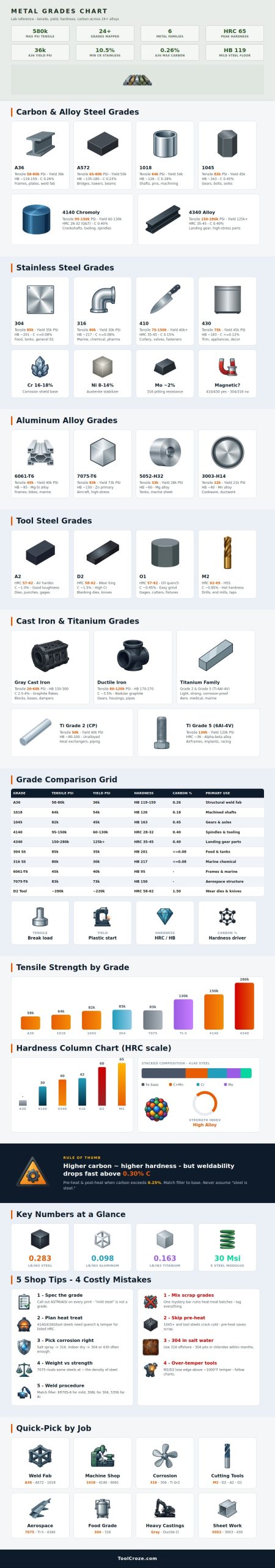 Metal Grades Chart