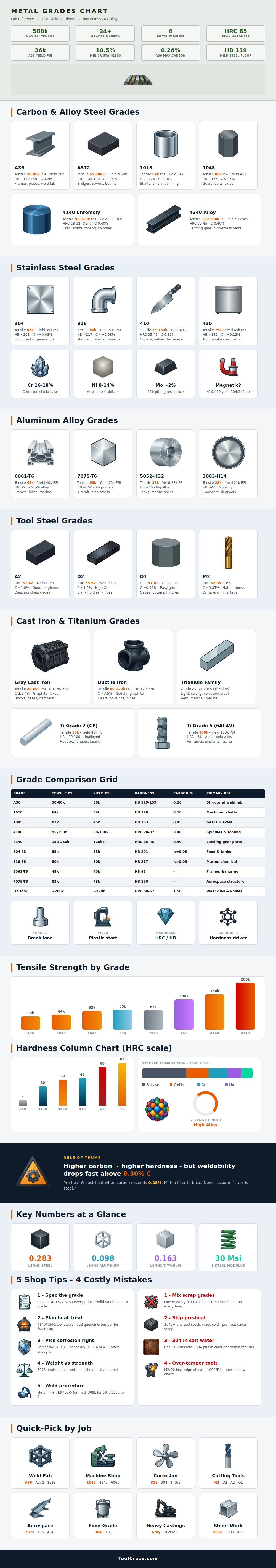 Metal Grades Chart
