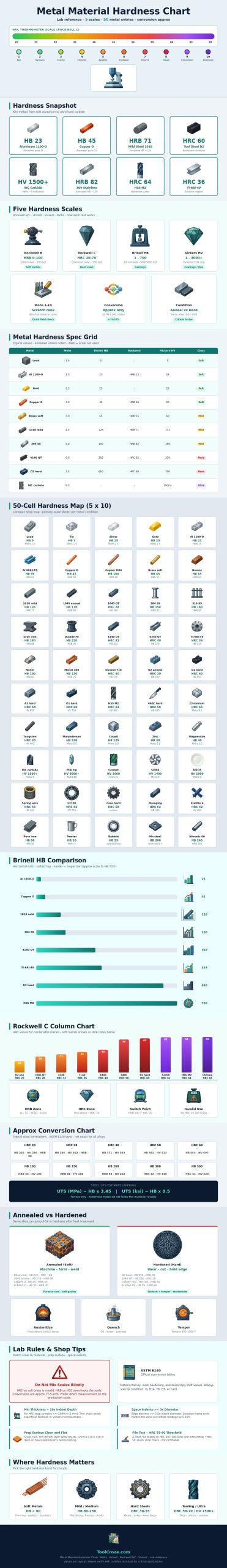Metal Material Hardness Chart