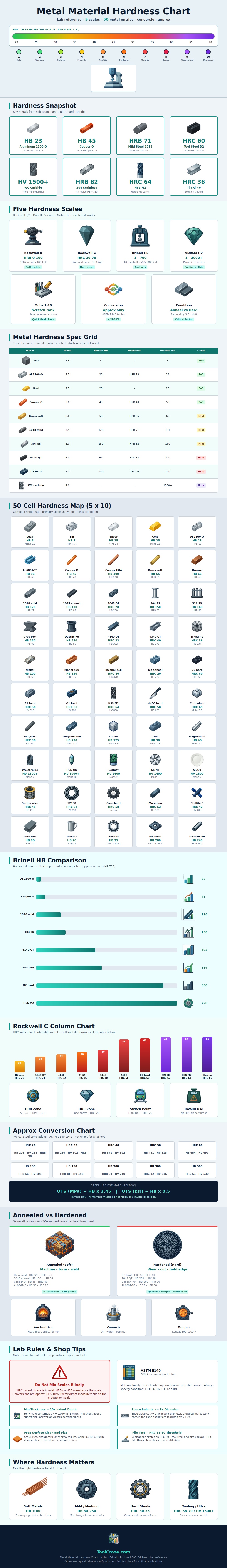 Metal Material Hardness Chart