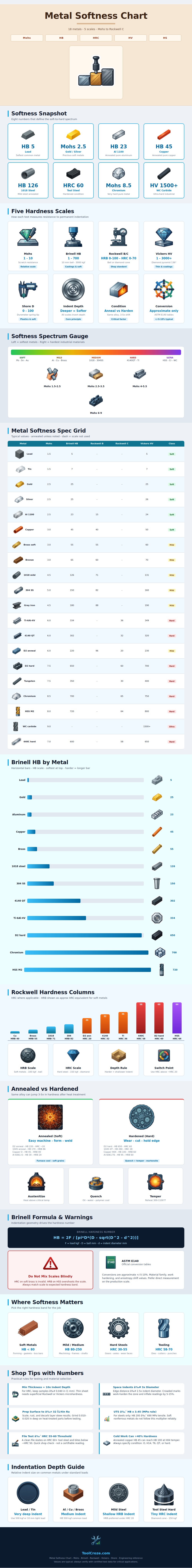 Metal Softness Chart