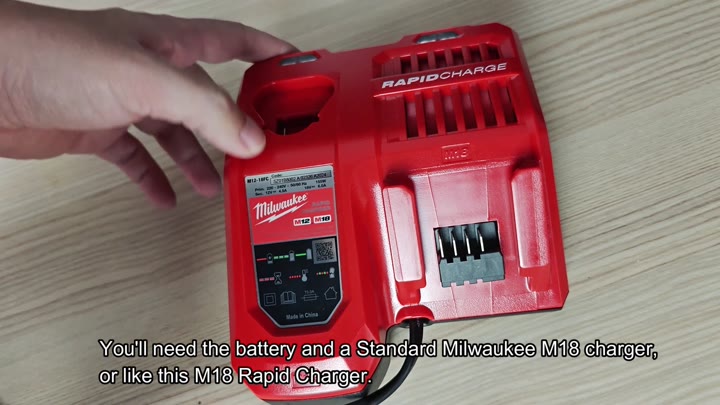 Milwaukee M18 Rapid Charger shown