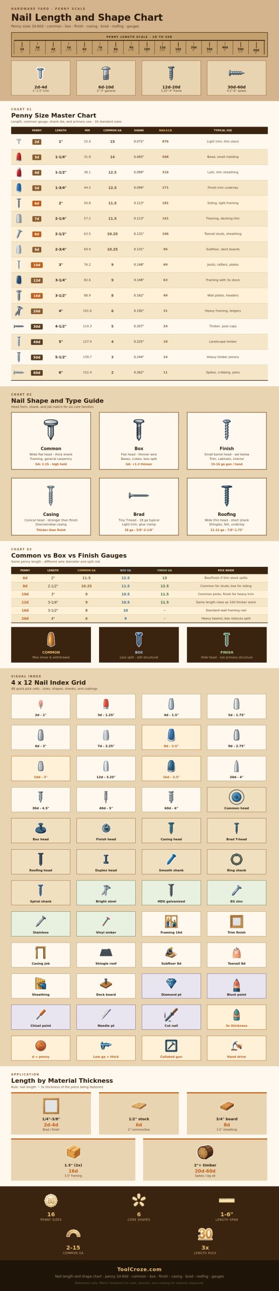 Nail Length And Shape Chart