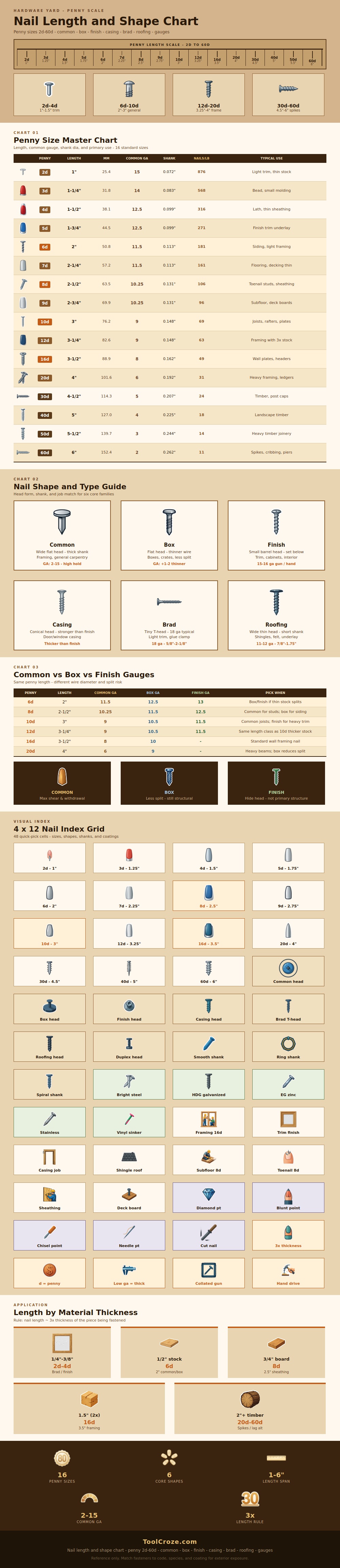 Nail Length And Shape Chart