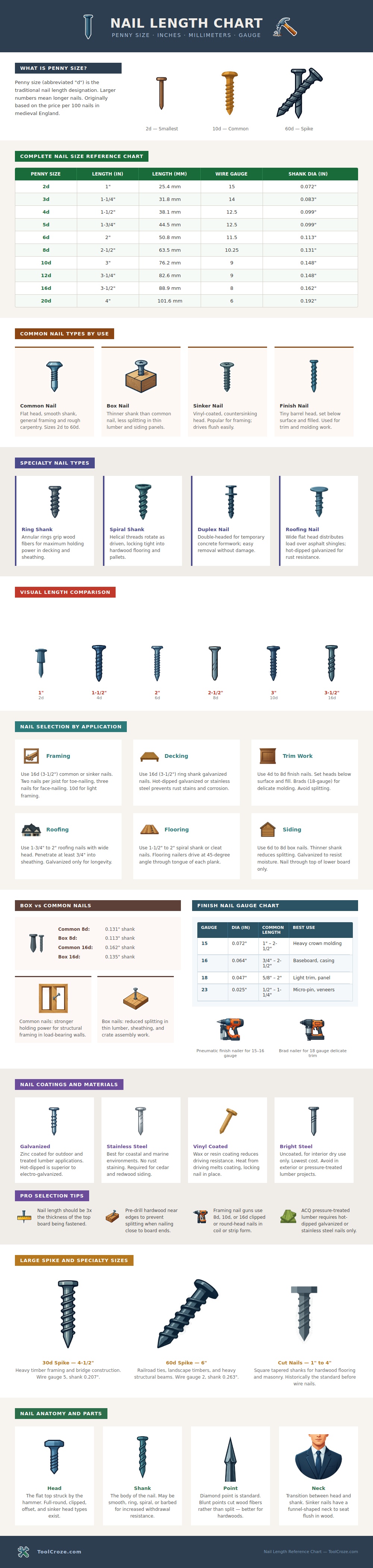 Nail Length Chart