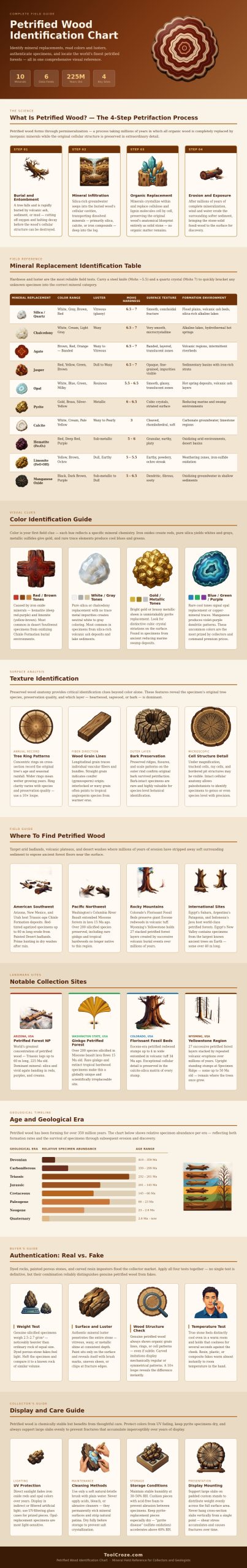 Petrified Wood Identification Chart
