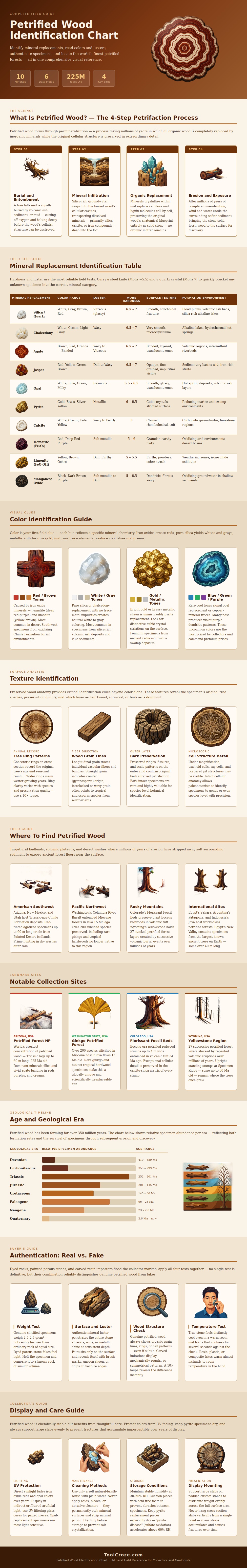Petrified Wood Identification Chart