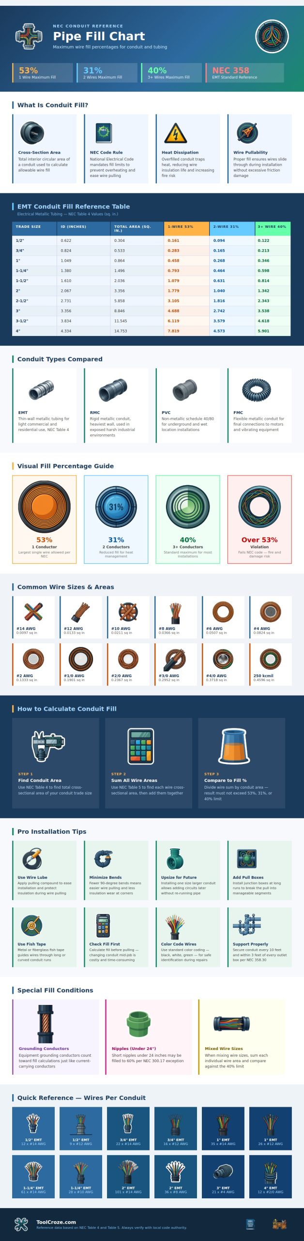 Pipe Fill Chart