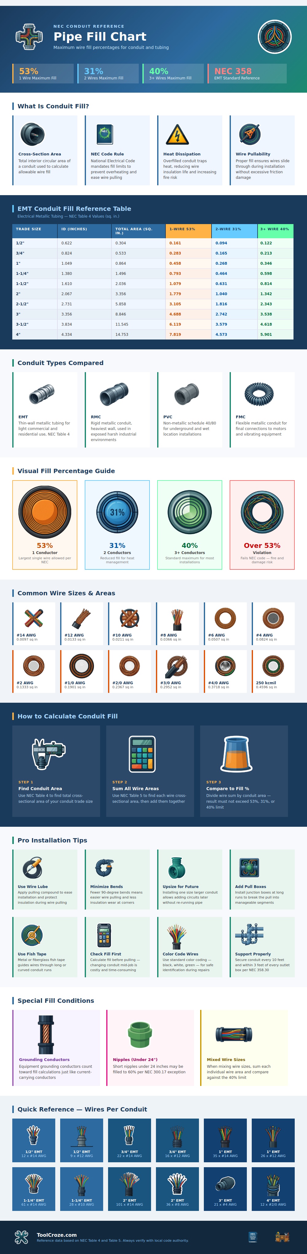 Pipe Fill Chart